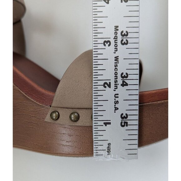 Mia Priscilla Wedge Platform Beige Sandal Size 10M - Picture 8 of 9